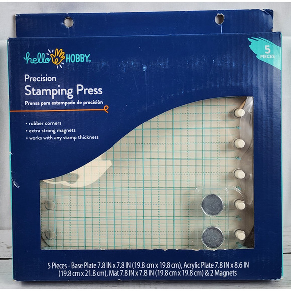 Precision Stamping Press by Hello Hobby, 5 Pcs w/Base/Plate/Mat/Magnets, New - Picture 1 of 11